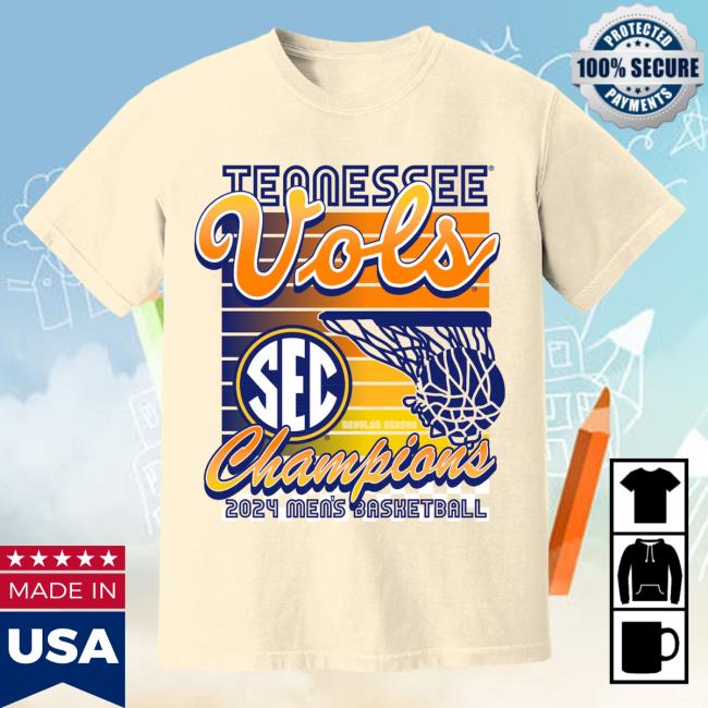 Official Basketball 2024 Sec Champs Throwback Tee Shirt