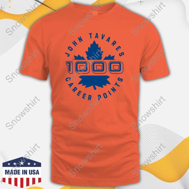 Official John Tavares 1000 Career Points Shirt Official Toronto Maple Leafs John Tavares 1000 Career Points Tee Shirt