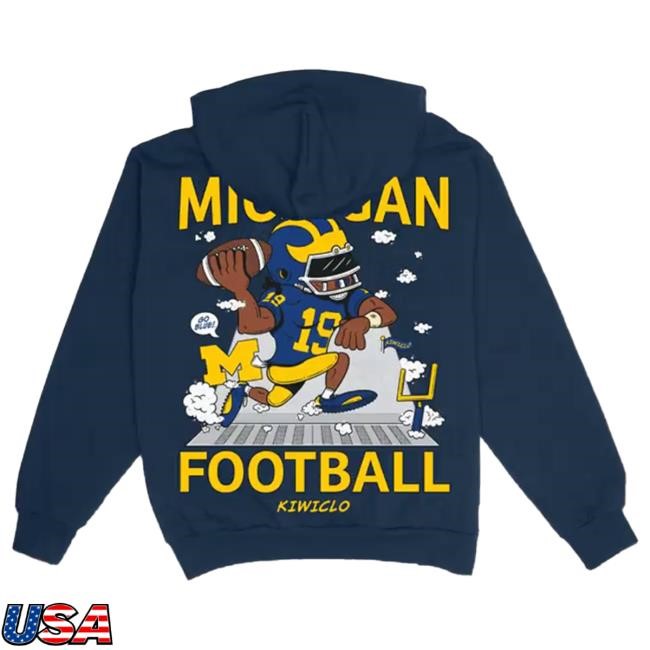 Official Kiwiclo X Bryce Underwood Michigan FootBall White Pullover Hoodie