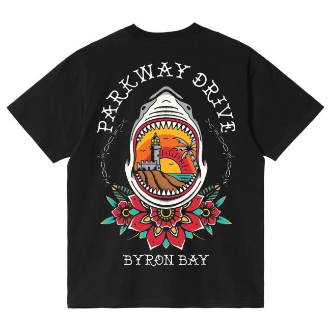 Official Parkway Drive Merch Store Byron Shark Lighthouse Hot Shirt
