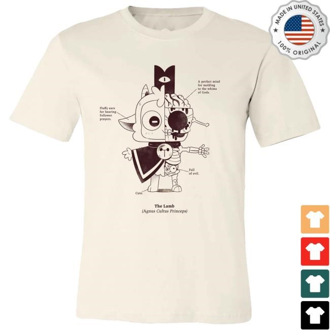 Official Devolver Digital Merch Shop Cult Of The Lamb Anatomy Of The Lamb T Shirt