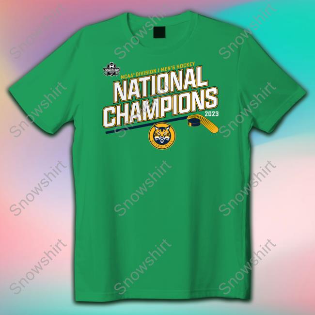 Quinnipiac Bobcats 2023 NCAA Men's Ice Hockey National Champions T Shirt