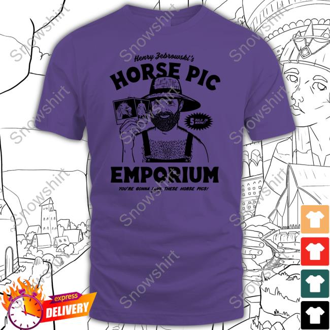 Henry Zebrowski's Horse Pics Emporium Tee Official Last Podcast On The Left Merch Horse Pics Emporium Tee