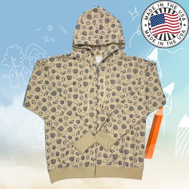 Official The Merch Collective Ween Store All Over Print Boognish Zip Up Hoodie Aop
