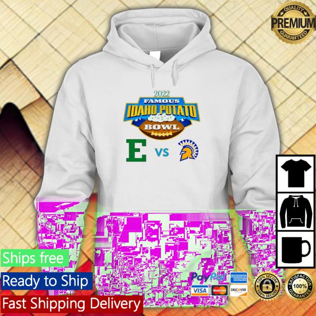 Official 2022 Idaho Potato Bowl Eagles from Eastern Michigan and Spartans from San Jose State Matchup Logo Hooded Sweatshirt 2022 Idaho Potato Bowl Eagles from Eastern Michigan and Spartans from San Jose State Matchup Logo Sweatshirt