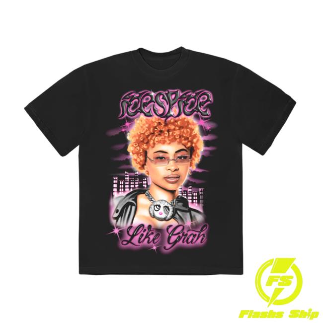 Official Ice Spice Store Airbrushed Ice Spice Like Grah The Scarlet Tour T Shirt