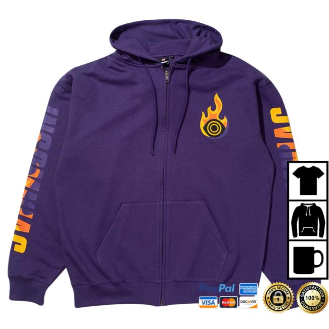 Official Insomniac Shop Merch Store InsomniacShop Insomniac Standard Fireball Hooded Sweatshirt Purple Fire