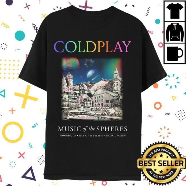 Coldplay Toronto Music Of The Spheres Limited Edition Tour Tshirt | Coldplay Merch Store Official