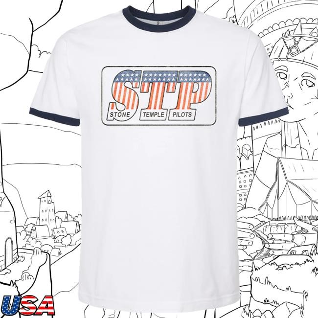 Stars & Stripes Ringer New Tee Stone Temple Pilots