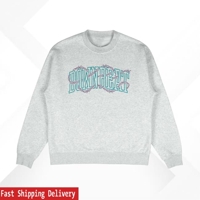 Varsity White Heather Barbed Wire Crewneck