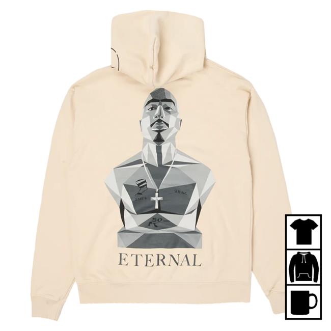 Official Interscope Records 2 Pac Merch Clothing Store 2Pac Fragment X 2Pac Eternal Light Khaki Sweater Towpac