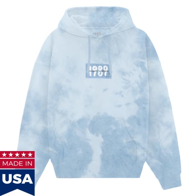 Taylor Swift Merch 1989 (Taylor's Version) Blue Tie Dye Crewneck Sweatshirt