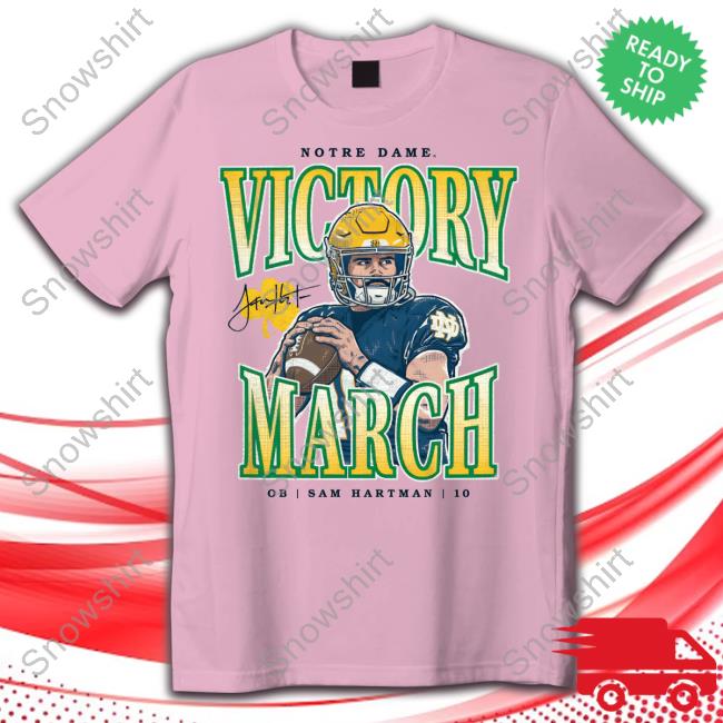 Official Homefield Merch Notre Dame Sam Hartman Victory March Tee