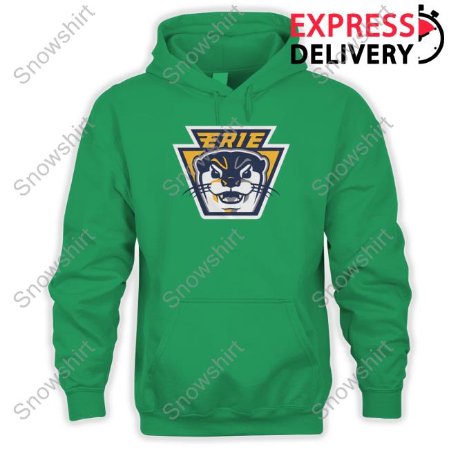 Erie Otters Keystone Logo Limited Edition Black Hooded Sweatshirt